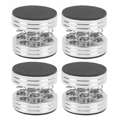 Mtlavish -Lautsprecher -Isolation Füße Superior Schockabsorbing Stabiles Nicht -Schlupffeder -Design für HiFi -Lautsprecherverstärker Plattenspieler Subwoofer und andere (Silber) von Mtlavishness