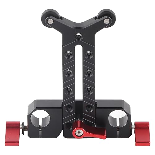Mtlavish Long Objektivstützhöhe einstellbar 15 mm Stangenloch Aluminiumlegierung Langes Objektivhalterung für Kameraschiene von Mtlavishness
