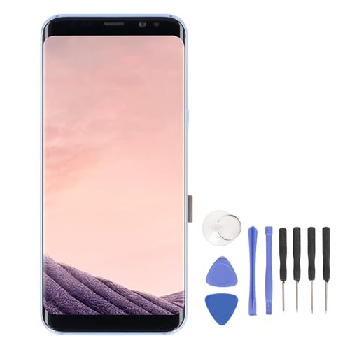 Mtlavish Phone Bildschirm Ersatz mit Rahmenreparaturwerkzeugen 6,2 Zoll Telefonbildschirm Digitizer Montage für S8 plus G955U SM G955U G955F G955A (Blau) von Mtlavishness