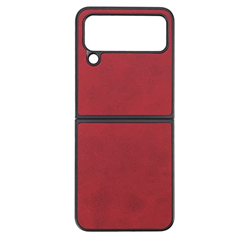 Mtlavish Premium Synthetic Leder Scratch Proof Anti Drop -Schutzhülle für Faltbildschirm -Smartphones ideal für den täglichen Gebrauch und das Geben für Z Flip 4 (Rot) von Mtlavishness