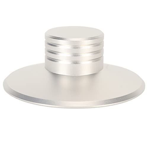 Mtlavish -Rekord -Gewicht Stabilisator Aluminiumlegierung Turntable Vibration Reduktionsrausch -Verbesserung der akustischen Qualität ideal für LP Record Players CD -Player (Silber) von Mtlavishness