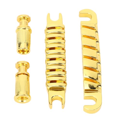 Mtlavish Split Guitar Bridge Zink Legierung einzeln einstellbarer idealer Ersatz für LP -Stil -Elektroguitars, das einen langlebigen Haltbarkeit erhöht wird und ein einfacher (Gold) von Mtlavishness