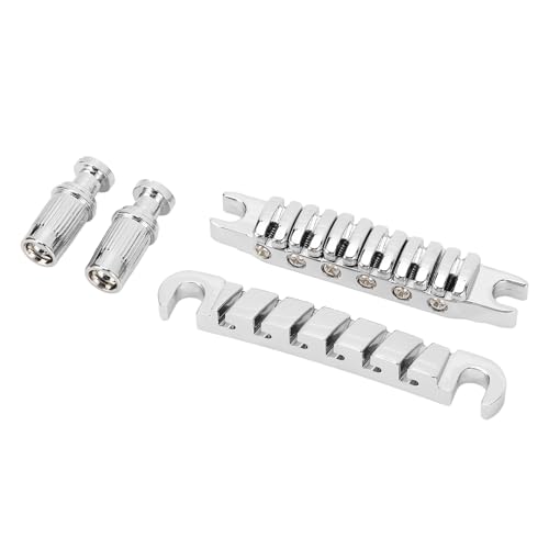 Mtlavish Split Guitar Bridge Zink Legierung einzeln einstellbarer idealer Ersatz für LP -Stil -Elektroguitars, das einen langlebigen Haltbarkeit erhöht wird und ein einfacher (Silber) von Mtlavishness