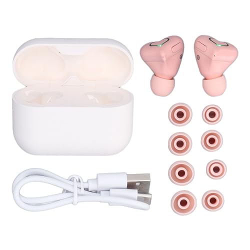 Mtlavish herzförmige drahtlose Ohrhörer mit niedlichem stilvollem Design HiFi Stereo -Sound und eingebautes Mikrofon ideal für Training Sportreisen und mehr von Bluetooth 5.3 mit (Rosa) von Mtlavishness