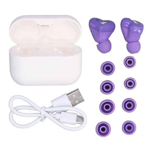 Mtlavish herzförmige drahtlose Ohrhörer mit niedlichem stilvollem Design HiFi Stereo -Sound und eingebautes Mikrofon ideal für Training Sportreisen und mehr von Bluetooth 5.3 mit (Violett) von Mtlavishness