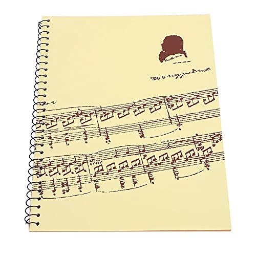 Mtlavish musikalisches Notationspersonal Notizbuchpapier für angenehme Schreiben Erlebnis ideal für Songautoren und Amateure, die Musik -Score mit 50 Seiten und 4 einzigartigen (Gelb -Score -Muster) von Mtlavishness