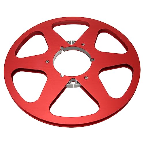 Mtlavishness 1/4 10 Zoll Leere Klebebandrolle Nab Open Reel Sound Aluminiumlegierung 6 Windlöcher Leere Klebebandrolle für die (Rot) von Mtlavishness