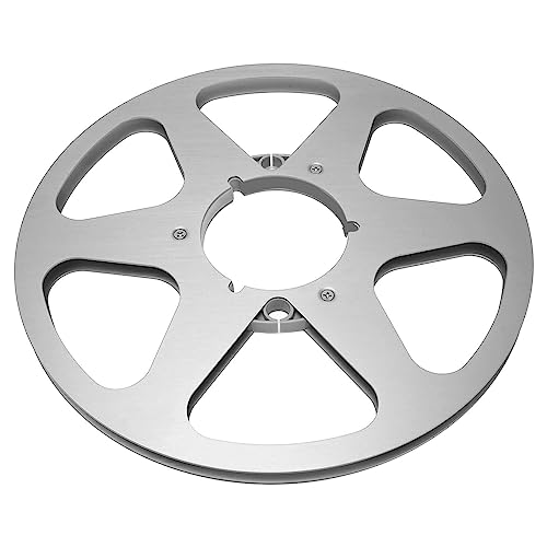 Mtlavishness 1/4 10 Zoll Leere Klebebandrolle Nab Open Reel Sound Aluminiumlegierung 6 Windlöcher Leere Klebebandrolle für die (Silber) von Mtlavishness