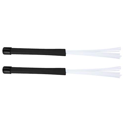 Mtlavishness 1 Paar Jazz Drum Nylonbürste Renner Drum Stick Percussion Instrument Teile Einziehbarer Gummigriff Non -Slip bequemer Griff kann als Drum Stick oder Pinsel verwendet von Mtlavishness