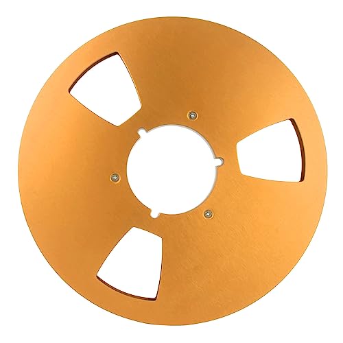 Mtlavishness 10.5 Inch 1/4 Inch Tape Reel Open Reel 3 Wind Holes Empty Tape Reel for Recording (Gold) von Mtlavishness
