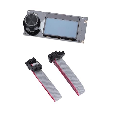 Mtlavishness 12864 LCD-Anzeigemodul, ausgestattet mit integriertem Speicherkartensteckplatz, ideal für Marlin DIY 3D-Druckzubehör mit 12864 LCD-Bildschirm (White on Blue) von Mtlavishness