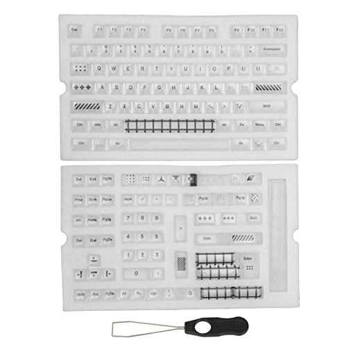 Mtlavishness 145 Tasten Clear KCA transparente Schlüsselcaps ideal für DIY -Enthusiasten von mechanischer Tastatur, die eine vollständige Abdeckung für mehrere Tastaturgrößen und von Mtlavishness