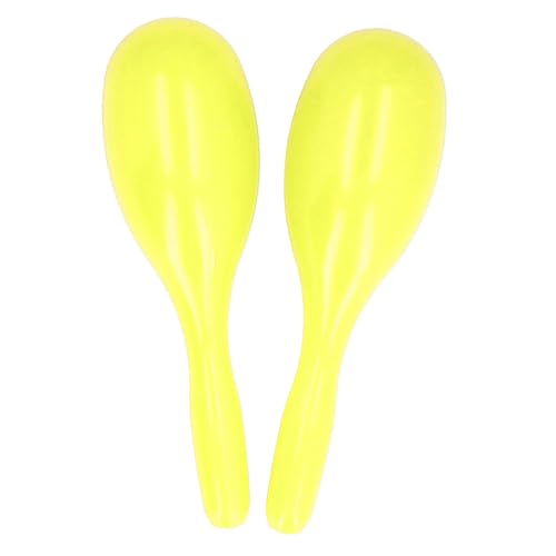 Mtlavishness 2pcs musik Maracas oval geformte Kunstsindisch -Percussion -Rasseln überlegene Handwerkskunst mit ABS -Körper und ergonomisch gekrümmtem Griff leicht zu spielen und (Gelb) von Mtlavishness