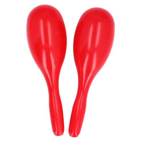 Mtlavishness 2pcs musik Maracas oval geformte Kunstsindisch -Percussion -Rasseln überlegene Handwerkskunst mit ABS -Körper und ergonomisch gekrümmtem Griff leicht zu spielen und (Rot) von Mtlavishness