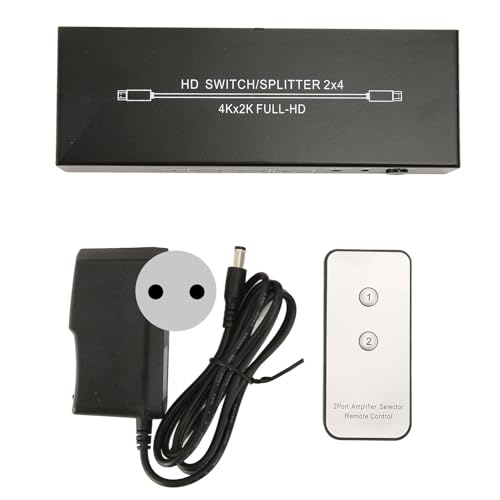 Mtlavishness 2x4 HD Multimedia -Schnittstelle Splitter und Schalter mit Fernbedienung 2 Eingangssignale an 4 UHD -Displays für Home Entertainment 4KX2K bei 60 Hz 100 240 V US Mtlavishness 2x4 HD Multimedia -Schnittstelle Splitter und Schalter mit Fernbedienung 2 Eingangssignale an 4 UHD -Displays für Home Entertainment 4KX2K bei 60 Hz 100 240 V US von Mtlavishness