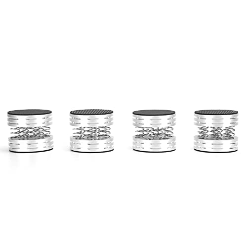 Mtlavishness 4PCS Feder Lautsprecher Spikes für HiFi-Verstärker-Lautsprecher Plattenspieler mit Schall dämpfung und einfacher Installation Geeignet für Verschiedene Audiogeräte (Silber) von Mtlavishness