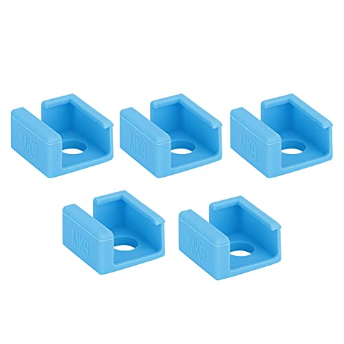 Mtlavishness 5pcs Heating Block Insulation Silicone Sleeve for 3D Printer Allows Faster Heating Stabilizes Hot End Temperature Suitable for Creality CR 10 CR10S Ender 3 MK7 MK8 (Blue) von Mtlavishness