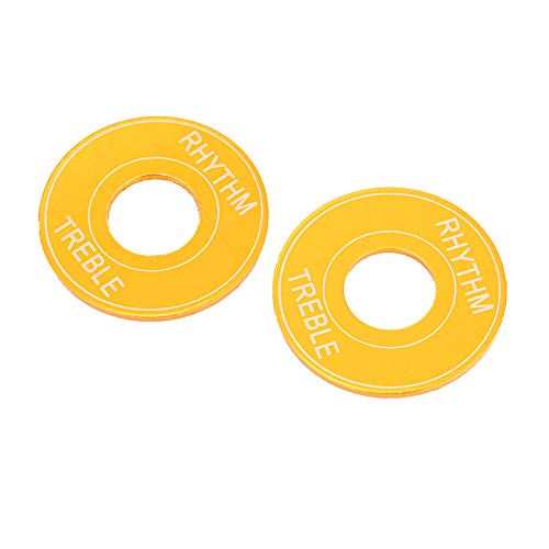 Mtlavishness Aluminium-Kippschalterplatte, Rhythmus-Diskant-Unterlegscheibe für LP EPI E-Gitarre, langlebig und robust, aus Aluminiumlegierung, ideal für Gitarristen, tolle (Dorado) von Mtlavishness