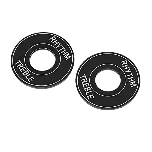 Mtlavishness Aluminium-Kippschalterplatte, Rhythmus-Diskant-Unterlegscheibe für LP EPI E-Gitarre, langlebig und robust, aus Aluminiumlegierung, ideal für Gitarristen, tolle (Negro) von Mtlavishness