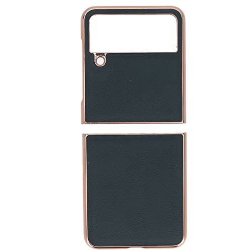 Mtlavishness Klapp Bildschirm Handy hülle Stoßfest Leder Handy Schutzhülle für Z Flip4 (Grün) von Mtlavishness