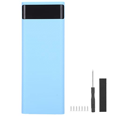 Mtlavishness Leichte Aufbewahrungsbox für 8 Batterien, tragbare Powerbank zum Selbermachen, ideal für Reisen im Freien, aus ABS-Material, Gewicht ca. 118 g, mit Anzeigeanzeige und (Blau) von Mtlavishness