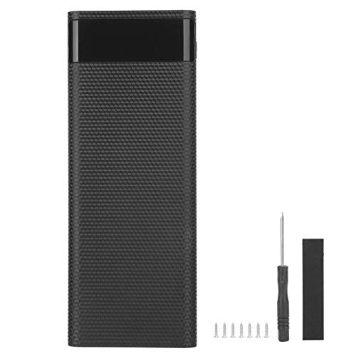 Mtlavishness Leichte Aufbewahrungsbox für 8 Batterien, tragbare Powerbank zum Selbermachen, ideal für Reisen im Freien, aus ABS-Material, Gewicht ca. 118 g, mit Anzeigeanzeige und (Schwarz) von Mtlavishness