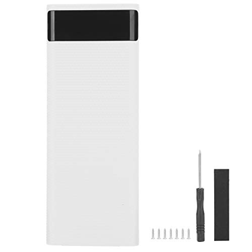 Mtlavishness Leichte Aufbewahrungsbox für 8 Batterien, tragbare Powerbank zum Selbermachen, ideal für Reisen im Freien, aus ABS-Material, Gewicht ca. 118 g, mit Anzeigeanzeige und (Weiß) von Mtlavishness
