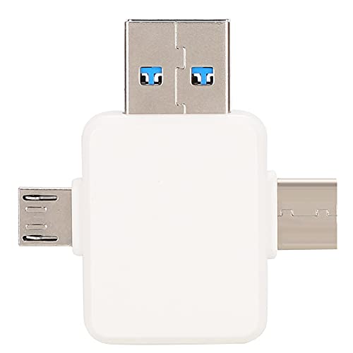 Mtlavishness MTLAVISHISHISHISION FÜR Android USB 3IN1 Multifunktionsdaten und Ladungsadapter Schwarze Daten und Laden für Mobiltelefone und Computer Die Kompaktgröße für das einfache Tragen (Weiß) von Mtlavishness