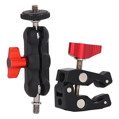 Mtlavishness MTLAVISY Camera Super Clamp Ball Head Krabbenkrabbenklaue Multifunktional und einstellbar für Feste e -Kameras -Action -Kameras Fülllichter Mikrofone mit 1 4 Zoll und 3 8 -Zoll von Mtlavishness