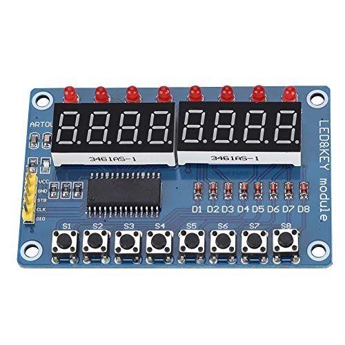 Mtlavishness Neues 8-Bit-Digital-LED-Tasten-Digitalröhren-Anzeigemodul Tm1638, ideal für AVR mit einfacher Mikrocontroller-Verbindung, belegt nur drei E/A-Ports, spart Mtlavishness Neues 8-Bit-Digital-LED-Tasten-Digitalröhren-Anzeigemodul Tm1638, ideal für AVR mit einfacher Mikrocontroller-Verbindung, belegt nur drei E/A-Ports, spart von Mtlavishness