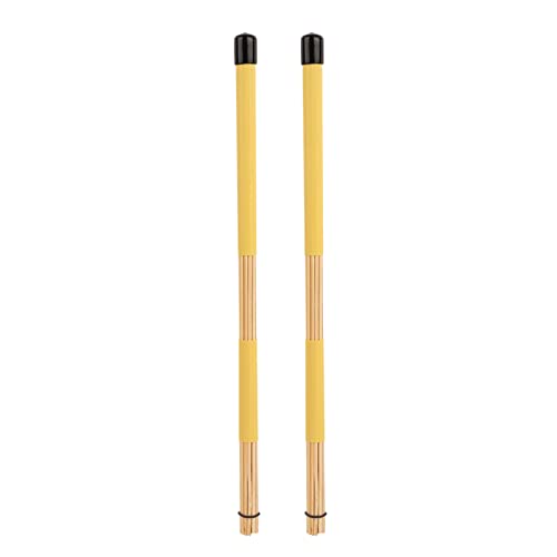 Mtlavishness Practical Bamboo Drum Brushes Sticks Rod Drumsticks For Music Lovers Durable And Lightweight Ideal For Drumming Sessions 1 Pair With 19 Pieces Each Stick Size Approx (Yellow) von Mtlavishness
