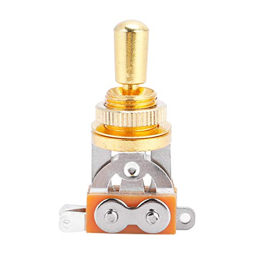 Mtlavishness Premium-Kippschalter, Dreiwege-Tonabnehmer-Wahlschalter, ideal für LP-E-Gitarre, aus hochwertigen Materialien gefertigt, fein verarbeitet, leicht und langlebig, in (Gold) von Mtlavishness