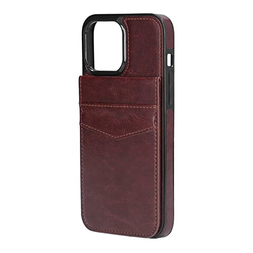 Mtlavishness Premium Leder Handy hülle Geldbörse mit Kreditkarten Halter für 13 Pro Max Ideal für Geschäfts Reisen und den täglichen Gebrauch mit Magnetschnallen-Stand Funktion (Brown) von Mtlavishness