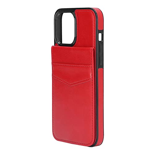 Mtlavishness Premium Leder Handy hülle Geldbörse mit Kreditkarten Halter für 13 Pro Max Ideal für Geschäfts Reisen und den täglichen Gebrauch mit Magnetschnallen-Stand Funktion (Red) von Mtlavishness