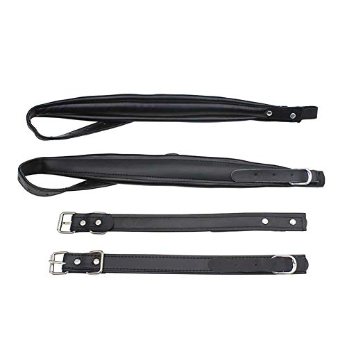 Mtlavishness Premium PU-Leder Schulterarmgurte für Akkordeons mit verstellbarer Länge. Bietet weichen Komfort und einfache Einstellung. Ideal für Akkordeonspieler während langer (Schwarz) von Mtlavishness