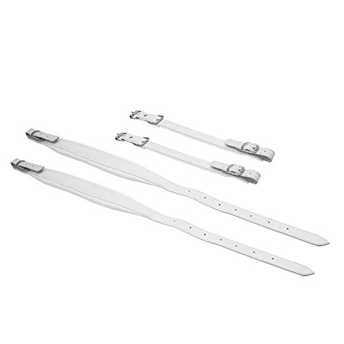 Mtlavishness Premium PU-Leder Schulterarmgurte für Akkordeons mit verstellbarer Länge. Bietet weichen Komfort und einfache Einstellung. Ideal für Akkordeonspieler während langer (Weiß) von Mtlavishness