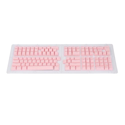Mtlavishness Premium Thai Keycaps Set mit aus gezeichneter Haltbarkeit und durchscheinen dem Design geeignet für die meisten mechanischen Tastaturen 132 Tasten ABS OEM Höhe rosa (Pink) von Mtlavishness