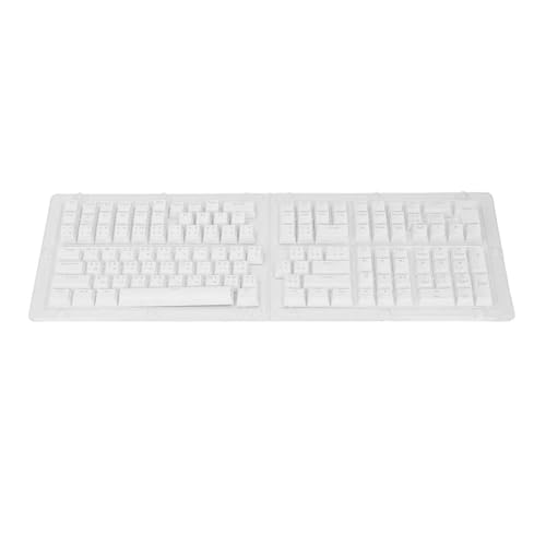Mtlavishness Premium Thai Keycaps Set mit aus gezeichneter Haltbarkeit und durchscheinen dem Design geeignet für die meisten mechanischen Tastaturen 132 Tasten ABS OEM Höhe rosa (White) von Mtlavishness