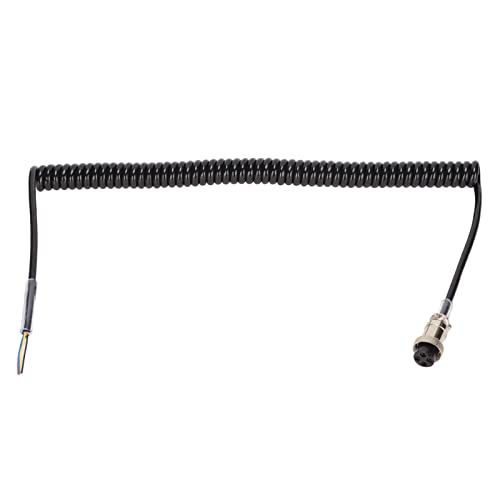 Mtlavishness Radio Microphone Cable PVC Material Coiled Design for CB HAM Radio with Prewired 4 Pin Connector and 180cm Stretch Length Mtlavishness Radio Microphone Cable PVC Material Coiled Design for CB HAM Radio with Prewired 4 Pin Connector and 180cm Stretch Length von Mtlavishness