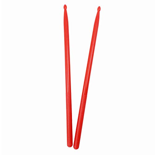 Mtlavishness Robuste Trommelstöcke in Tropfenform aus Nylon. Ideales Musikzubehör für Schlagzeuger aller Niveaus. Geeignet für verschiedene Arten von Schlaginstrumenten. Mit 5 (Rot) von Mtlavishness