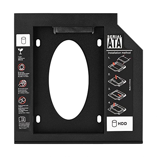 Mtlavishness SSD Enclosure Hard Disk Drive Bay Optical DVD Adapter for Laptop Long Lasting Use Ergonomic Design Two Thickness Options Supports Multiple Operating Systems Suitable (9.5mm) von Mtlavishness