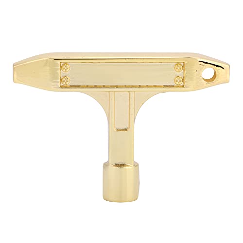 Mtlavishness Stimmschlüssel für Schlagzeug in T-Form aus Metall, robust, langlebig, leicht, tragbar, ideal für Schlagzeuger zum Entfernen und Ersetzen von Trommelfellen, 5,4 x 5,4 (Gold) von Mtlavishness