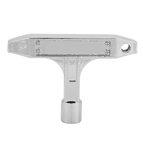 Mtlavishness Stimmschlüssel für Schlagzeug in T-Form aus Metall, robust, langlebig, leicht, tragbar, ideal für Schlagzeuger zum Entfernen und Ersetzen von Trommelfellen, 5,4 x 5,4 (Silver) von Mtlavishness