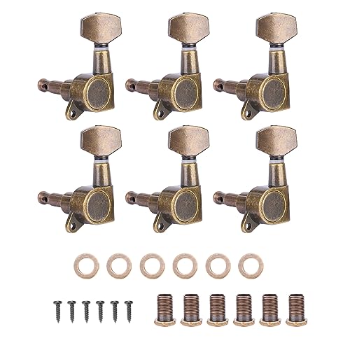 Mtlavishness Stimmwirbel, Stimmgeräte, Mechaniken, verbessern das Stimmerlebnis für Akustik- und E-Gitarren, langlebig, Anti-Internal Gear, schnelles und genaues Stimmen, geeignet (6LEFT) von Mtlavishness