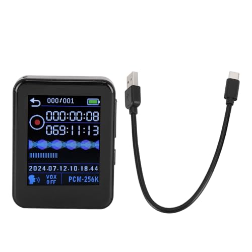 Mtlavishness Voice Recorder Voice Activated Noise Reduction HD Timed MP3 Player Power Off Auto Save Voice Recording Device for Daily Use (8GB) von Mtlavishness