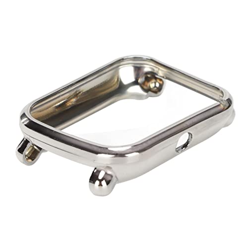 Mtlavishness Vollkantenschutzrahmen-Schutzhülle, stoßfestes Gehäuse für Huami Bip U Smartwatch, schlankes, leichtes TPU-Material für täglichen Schutz, präzise Tastenaussparungen, (Silber) von Mtlavishness