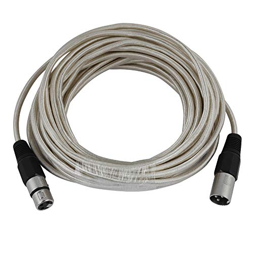 Mtlavishness XLR Male To Female Microphone Audio Cable With Copper Clad Aluminum Conductor Nylon Woven Mesh High Density ing And Oxygen Copper Imported Terminals Suitable For (10m/32.8ft) von Mtlavishness