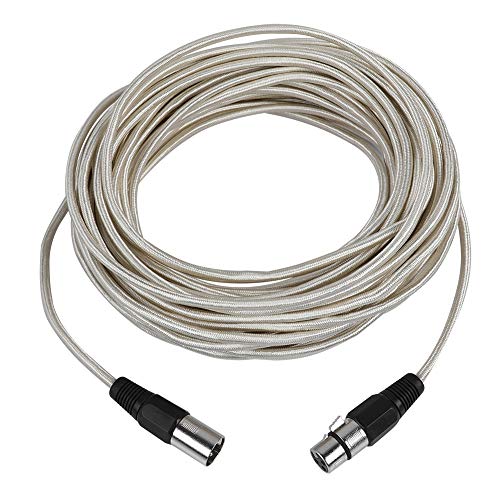 Mtlavishness XLR Male To Female Microphone Audio Cable With Copper Clad Aluminum Conductor Nylon Woven Mesh High Density ing And Oxygen Copper Imported Terminals Suitable For (20m) von Mtlavishness