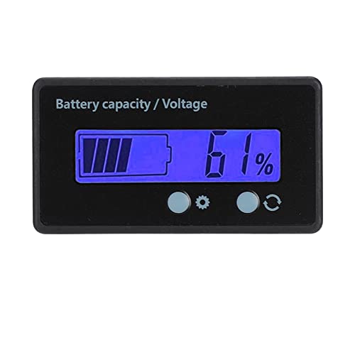 Mtlavishness gy6gs batterieleistung LCD -Anzeigespannung Messgerät mit leichter Alarmfunktion Blaues Licht Einfach mit Schalter eingerichtet kann die Stromversorgung genau für (Blue Light) von Mtlavishness