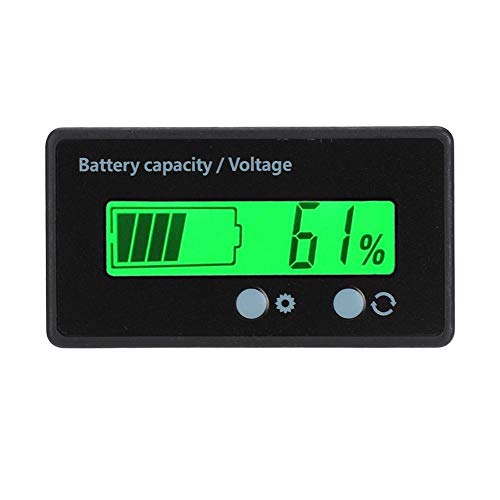 Mtlavishness gy6gs batterieleistung LCD -Anzeigespannung Messgerät mit leichter Alarmfunktion Blaues Licht Einfach mit Schalter eingerichtet kann die Stromversorgung genau für (Green Light) von Mtlavishness